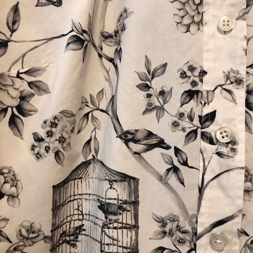 Talbots Petites B & W Blouse - Picture 3 of 6